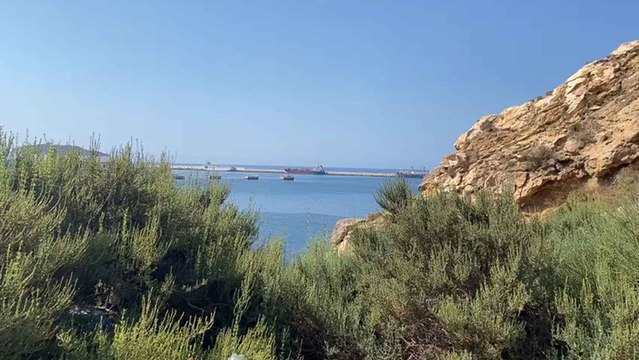 El buque de mercancías peligrosas Global Lake atracado en Cartagena.