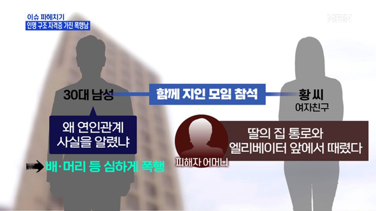 MBN 뉴스파이터-인명 구조 자격증 가진 남성, 무차별 폭행에 거짓 신고까지