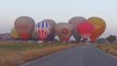 AFYONKARAHİSAR - Sıcak hava balonları Büyük Taarruz'un 99. yıl dönümü dolayısıyla Afyonkarahisar semalarında