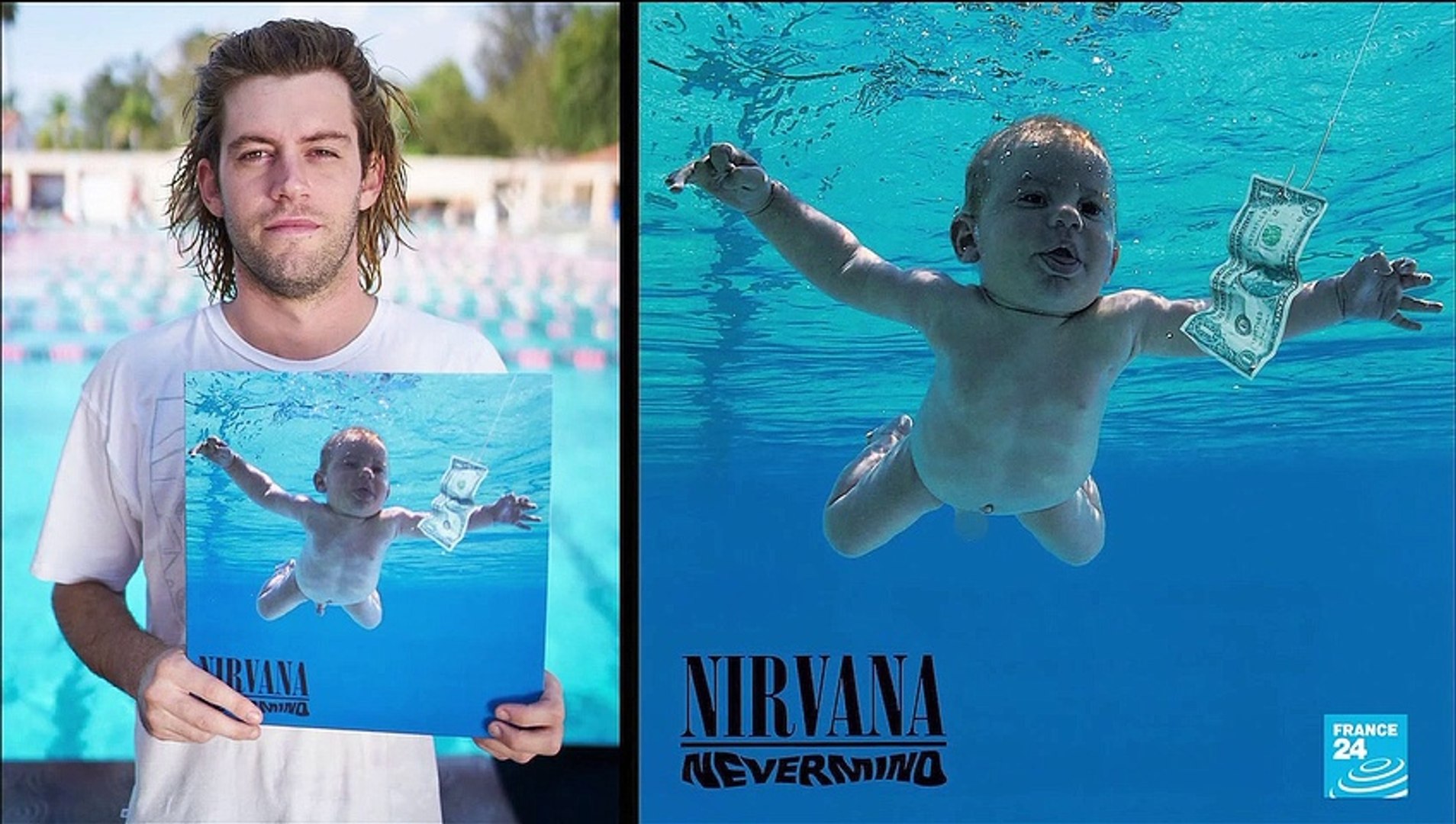 Le bébé nu de l'album Nevermind, de Nirvana, porte plainte 30 ans après -  Vidéo Dailymotion