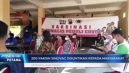 Polres Grobogan Gandeng Wartawan Gelar Vaksinasi Covid-19