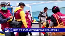 Nakes Berlayar 7 Jam dengan Perahu Kecil Demi Vaksinasi Warga di Pulau Sakala