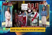Voto de Confianza: manifestantes se agrupan en los exteriores del Congreso