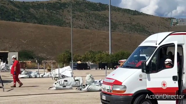 Il centro merci della Marsica trasformato in polo della Croce Rossa: i preparativi