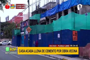 No pueden irse a pesar que declaran inhabitable su vivienda dañada por construcción colindante