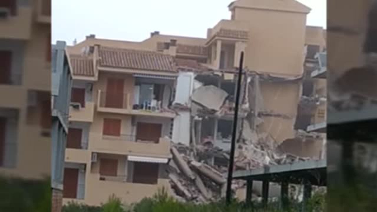 Muchos vecinos de Peñíscola escaparon del derrumbe de sus apartamentos por segundos