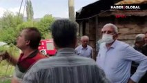 Erzurum'da korkutan yangın: 6 ev alevlere teslim  