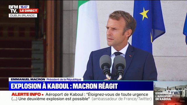 Emmanuel Macron évoque plusieurs explosions aux abords de l'aéroport Kaboul