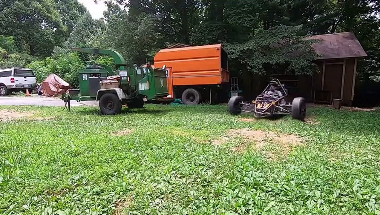 Premier essai routier sur les pneus neufs !! Projet de tricycle inversé CBR 600