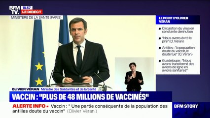 Olivier Véran: "Non, il n'y a pas de milliers de morts cachés du vaccin, pas plus qu'il y aurait un complot mondial"