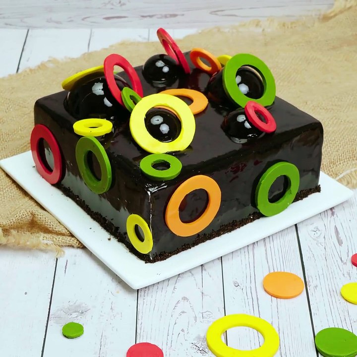 Easy And Quick Chocolate Mirror Glaze Cake Recipe | Best Satisfying Cake Decorating Videos