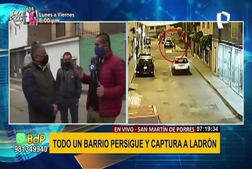 SMP: vecinos organizados usan aplicativo para detener a delincuente armado