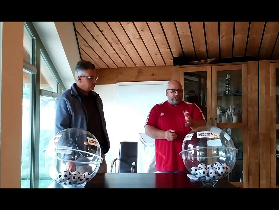 Die Auslosung des Krombacher Kreispokals