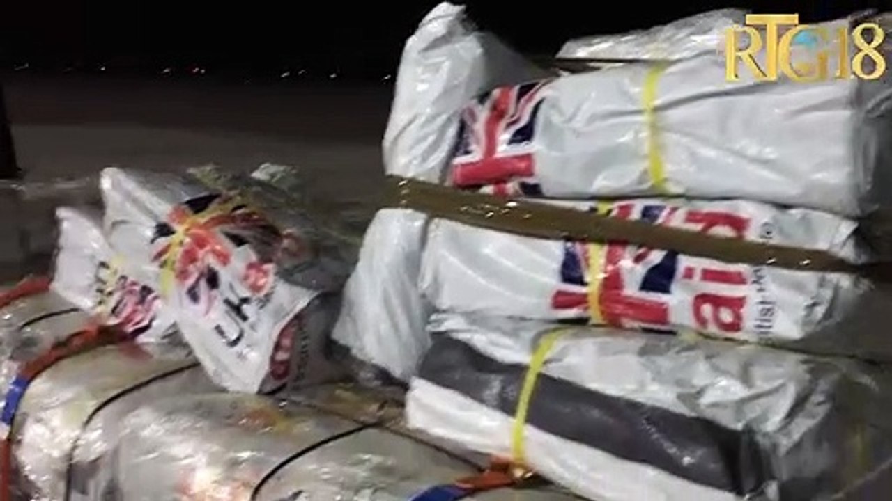 Aéroport International Toussaint Louverture resevwa yon avyon Angletè ki pote èd pou viktim yo