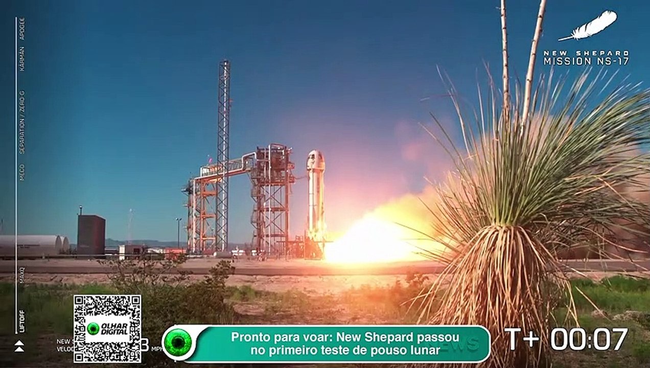 Pronto para voar New Shepard passou no primeiro teste de pouso lunar