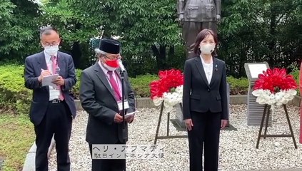 スディルマン将軍像献花式典  2021/8/17  インドネシア独立記念日  防衛省市ヶ谷駐屯地内