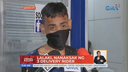 Lalaki, nanaksak ng 3 delivery rider | UB