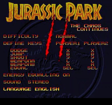 Jurassic Park Part 2 : The Chaos Continues online multiplayer - snes