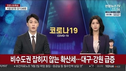 비수도권 잡히지 않는 확산세…대구·강원 급증