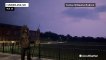 Lightning illuminates the nighttime sky over Maryland