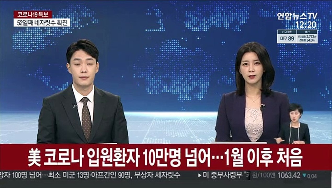 미국 코로나 입원환자 10만명 넘겨…1월 이후 처음