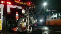 Motocicleta com chassi 'pinado' é apreendida em ação da Polícia Militar na Rua Paraná