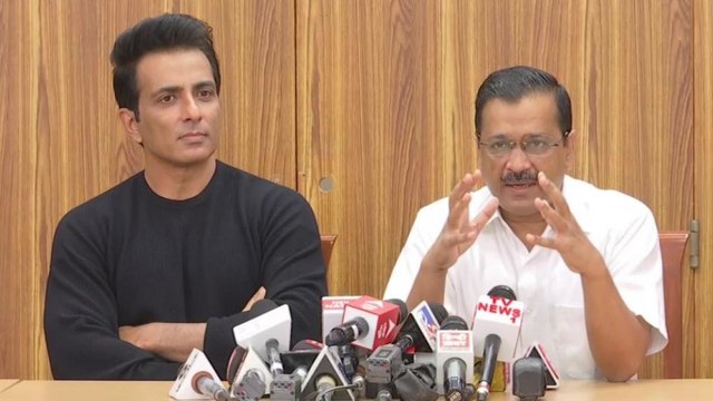 Arvind Kejriwal-Sonu Sood address joint press conference