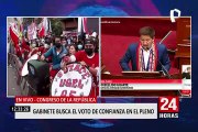 Guido Bellido expuso ante el Pleno por voto de confianza