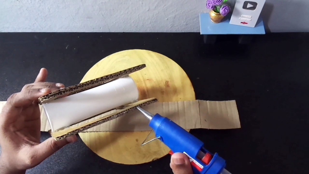 How To Make Cardboard vase || DIY Cardboard Flowervase ideas