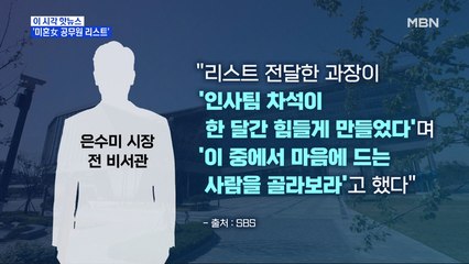 [MBN 프레스룸] '미혼女 공무원 리스트'
