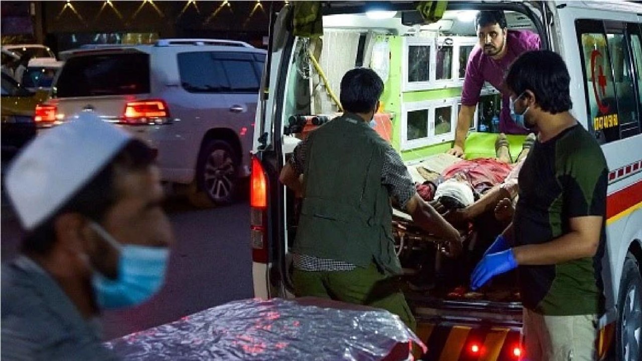 Video shows aftermath of blasts outside Kabul's airport