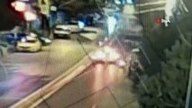 İstanbul’da hatalı dönüş yapan alkollü sürücü motosiklet sürücüne böyle çarptı