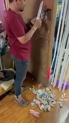 MAN HIDES MONEY GOT FOUND OUT BY WIFE, DIGS ALL OF IT OUT