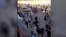 Video: Gun firing at Kabul airport before blast