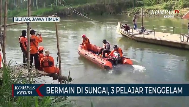 Terpeleset Saat Bermain Di Sungai Brantas, 3 Pelajar Tenggelam