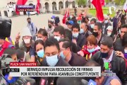 Plaza San Martín: inició en Lima recolección de firmas para referéndum por nueva Constitución