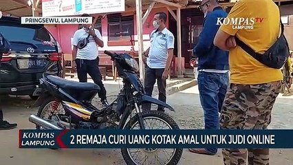 Curi Uang Kotak Amal Untuk Judi Online, Dua Pelaku Diringkus