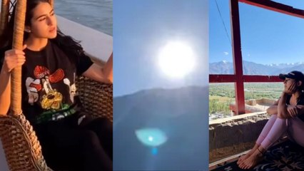 Sara Ali Khan Ladakh में ऐसे कर रही हैं चिल; शांति सूकून में दिखी Sara | FilmiBeat