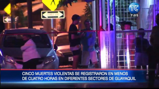 Cinco muertes en menos de 4 horas en Guayaquil