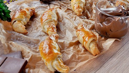 Mini croissants au chocolat - ميني  كرواسون بالشوكولاتة