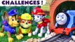 Paw Patrol Charged Up Mighty Pups Versus Funlings Challenges with Thomas and Friends in these Family Friendly Paw Patrol Stop Motion Full Episode Videos for Kids by Toy Trains 4U