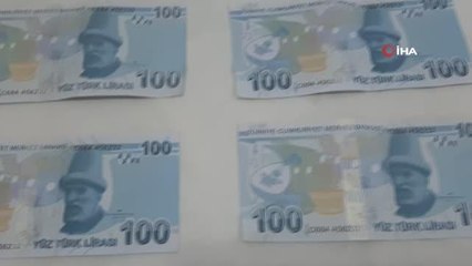 Üzerindeki sahte paralarla yakalandı