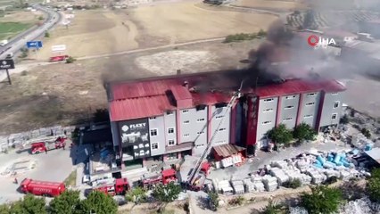 Kayseri'de korkutan fabrika yangını
