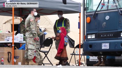 Germany: Ramstein airbase becomes a tent city