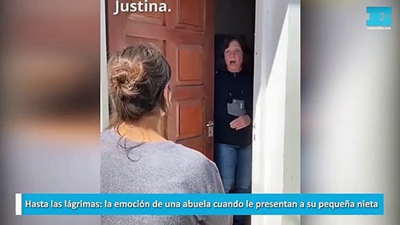 Hasta las lágrimas la emoción de una abuela cuando le presentan a su pequeña nieta