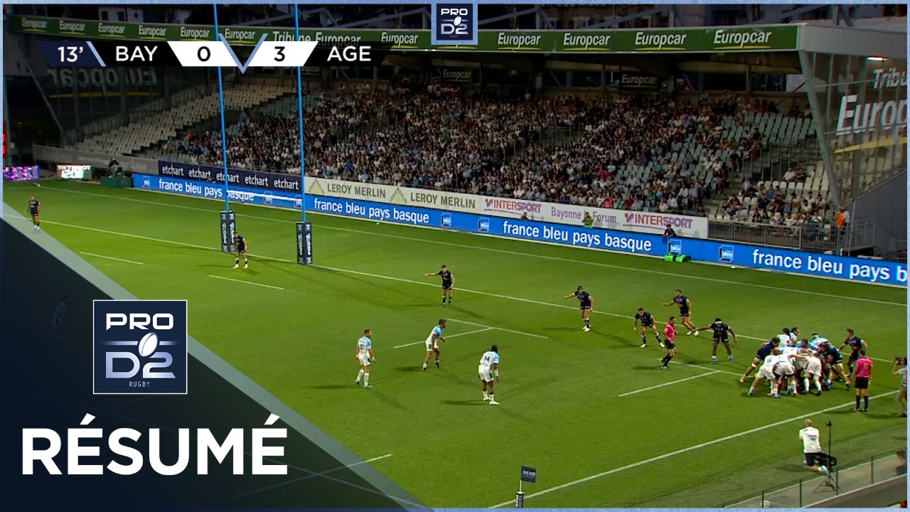 PRO D2 - Résumé Aviron Bayonnais-SU Agen: 37-16 - J01 - Saison 2021/2022