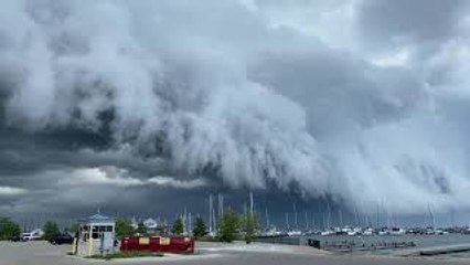 Time Lapsed Storm Rolls Over Lake Michigan