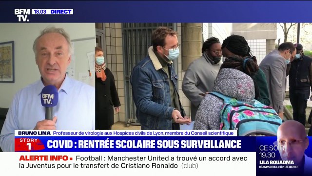 Covid-19 dans les écoles: pour le Pr Bruno Lina, il est nécessaire d'être particulièrement vigilant
