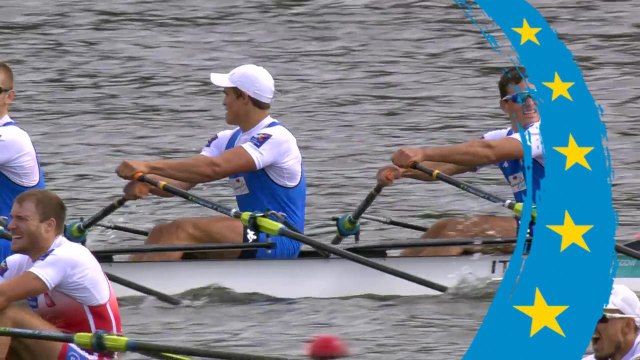 2018 European Rowing Championships - Glasgow (GBR) - Men's Quadruple Sculls (M4x) - Final A
