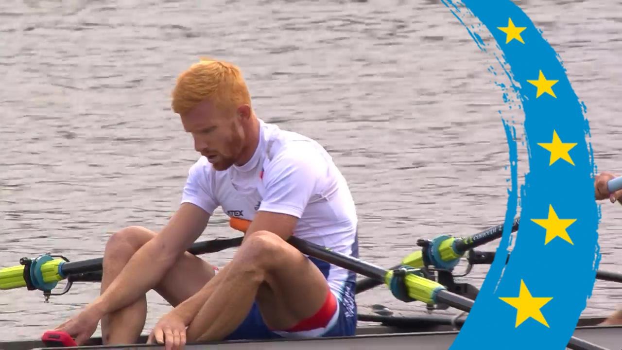 2018 European Rowing Championships - Glasgow (GBR) - Lightweight Men's Double Sculls (LM2x) Repechage 1